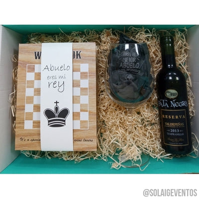 Pack Vino Abuelo eres mi Rey-Solaig Eventos